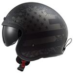 Capacete LS2 OF599 Spitfire Flag - Preto Fosco