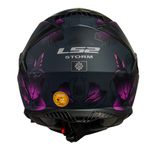 Capacete LS2 FF800 Storm Burst - Preto Fosco Rosa Roxo