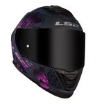 Capacete LS2 FF800 Storm Burst - Preto Fosco Rosa Roxo