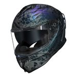 Capacete Norisk Strada 2 Cobra - Azul Camaleao (Viseira Solar)