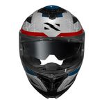Capacete Norisk Strada 2 Evoque - Prata Vermelho Azul (Viseira Solar)