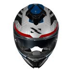 Capacete Norisk Strada 2 Evoque - Prata Vermelho Azul (Viseira Solar)