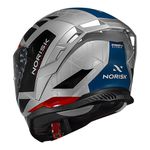 Capacete Norisk Strada 2 Evoque - Prata Vermelho Azul (Viseira Solar)