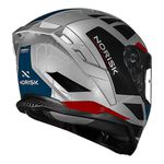Capacete Norisk Strada 2 Evoque - Prata Vermelho Azul (Viseira Solar)