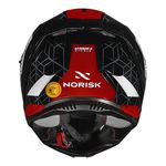 Capacete Norisk Strada 2 Evoque - Preto/Branco/Vermelho (Viseira Solar)