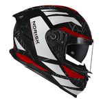 Capacete Norisk Strada 2 Evoque - Preto/Branco/Vermelho (Viseira Solar)