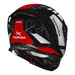 Capacete Norisk Strada 2 Evoque - Preto/Branco/Vermelho (Viseira Solar)