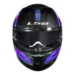 Capacete LS2 FF808 Stream 2 Vintage - Preto Fosco Roxo Cinza
