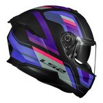 Capacete LS2 FF808 Stream 2 Vintage - Preto Fosco Roxo Cinza