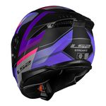 Capacete LS2 FF808 Stream 2 Vintage - Preto Fosco Roxo Cinza
