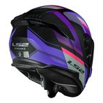 Capacete LS2 FF808 Stream 2 Vintage - Preto Fosco Roxo Cinza