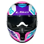 Capacete Ls2 Ff808 Stream II Race - Branco/Roxo