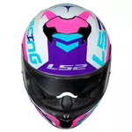 Capacete Ls2 Ff808 Stream II Race - Branco/Roxo