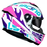 Capacete Ls2 Ff808 Stream II Race - Branco/Roxo