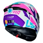 Capacete Ls2 Ff808 Stream II Race - Branco/Roxo