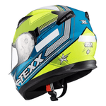 Capacete Texx Strike Superstar - Verde/Azul/Branco