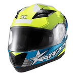 Capacete Texx Strike Superstar - Verde/Azul/Branco