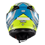 Capacete Texx Strike Superstar - Verde/Azul/Branco