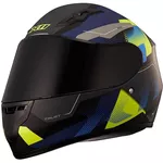 Capacete X11 Trust Pro Transit - Azul/Amarelo