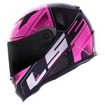 Capacete LS2 FF358 Ultra - Preto/Rosa