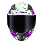 Capacete Ls2 Ff810 Vigo Space Attack - Branco/Roxo