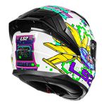 Capacete Ls2 Ff810 Vigo Space Attack - Branco/Roxo