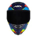Capacete Asx Eagle Fast - Azul/Vermelho/Azul Fosco