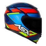 Capacete Asx Eagle Fast - Azul/Vermelho/Azul Fosco