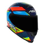 Capacete Asx Eagle Fast - Azul/Vermelho/Azul Fosco
