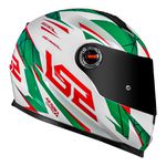 Capacete LS2 FF358 Draze - Branco Verde Vermelho
