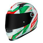 Capacete LS2 FF358 Draze - Branco Verde Vermelho