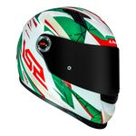 Capacete LS2 FF358 Draze - Branco Verde Vermelho