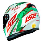 Capacete LS2 FF358 Draze - Branco Verde Vermelho