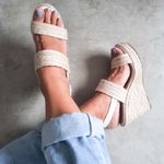 Sandália Anabela Carol Off White
