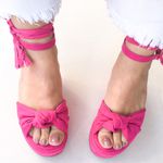 Sandália Anabela Nina Pink