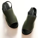 Sandália Confort Elástico Verde Musgo