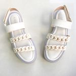 Sandália Papete Catarina Transparente Off White