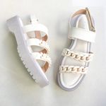 Sandália Papete Catarina Transparente Off White