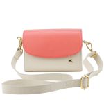 Bolsa Stella Tiracolo Mr. Gutt em Couro Legítimo OffWhite / Laranja - Ref-B-815-OffWhite / Laranja 