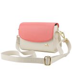 Bolsa Stella Tiracolo Mr. Gutt em Couro Legítimo OffWhite / Laranja - Ref-B-815-OffWhite / Laranja 