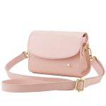 Bolsa Stella Tiracolo Mr. Gutt em Couro Legítimo Rose - Ref-B815-Rose