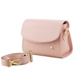 Bolsa Stella Tiracolo Mr. Gutt em Couro Legítimo Rose - Ref-B815-Rose