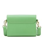 Bolsa Stella Tiracolo Mr. Gutt em Couro Legítimo Verde Limão - Ref-B815-Verde limão