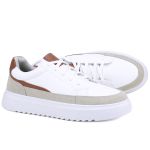 Tênis Urbanix Casual Masculino Mr Gutt em Couro - Ref. 501 Branco/Marrom