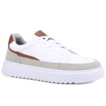 Tênis Urbanix Casual Masculino Mr Gutt em Couro - Ref. 501 Branco/Marrom