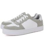 Tênis Rafah Feminino em Couro Mr Gutt Branco/cinza - Ref. 2200 branco/cinza