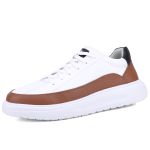 Tênis Titanium Casual Masculino Mr Gutt em Couro - Ref. 601Branco/Marrom