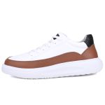 Tênis Titanium Casual Masculino Mr Gutt em Couro - Ref. 601Branco/Marrom