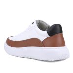 Tênis Titanium Casual Masculino Mr Gutt em Couro - Ref. 601Branco/Marrom