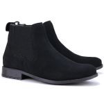 Botina Country Masculina Mr. Gutt Chelsea Toda Preta Clássica Ref. 411-Preta